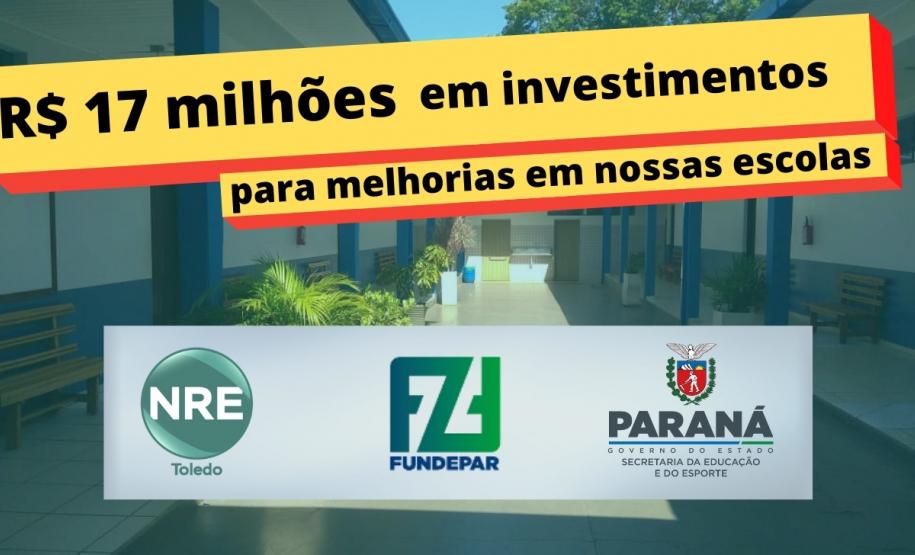 Investimentos de mais de 17 milhões em melhorias nas Escolas do NRE Toledo.