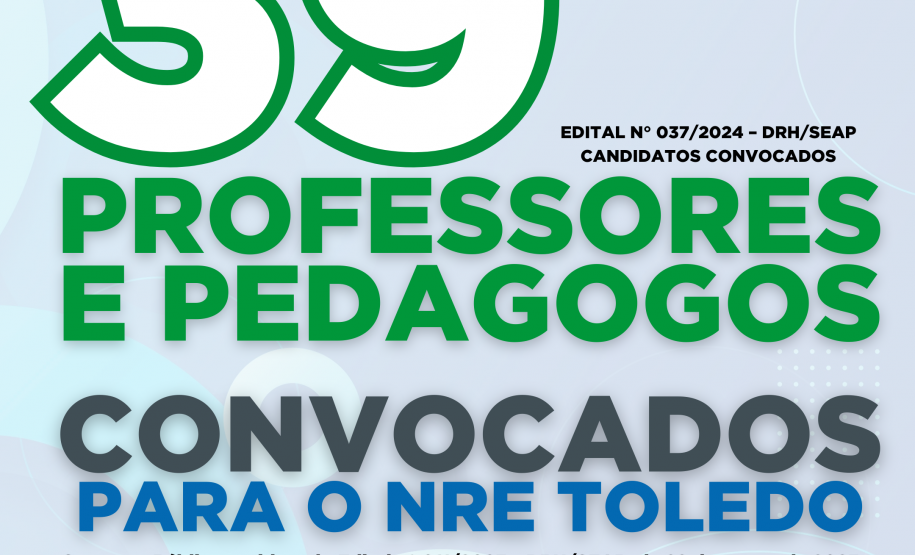 CONVOCAÇÃO DE PROFESSORES E PEDAGOGOS